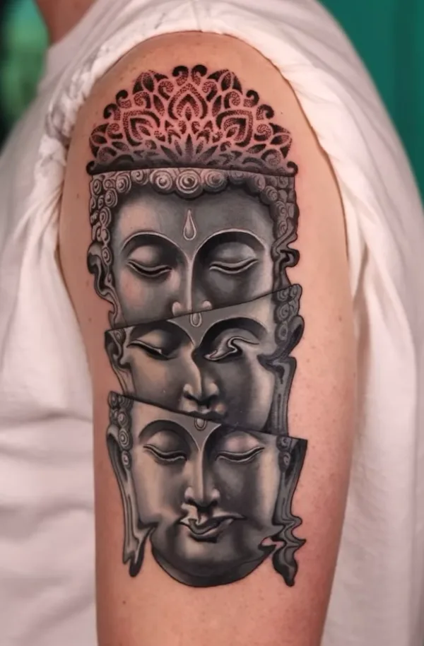 Black and grey realism tattoo by Damian Acosta