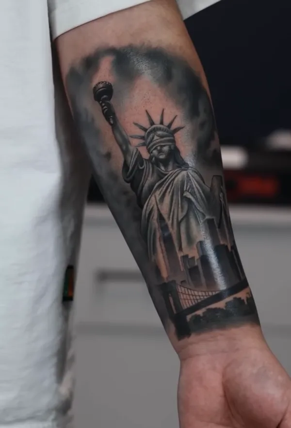 Black and grey realism tattoo by Damian Acosta