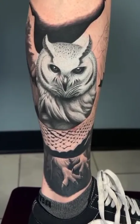 Black and grey realism tattoo by Damian Acosta