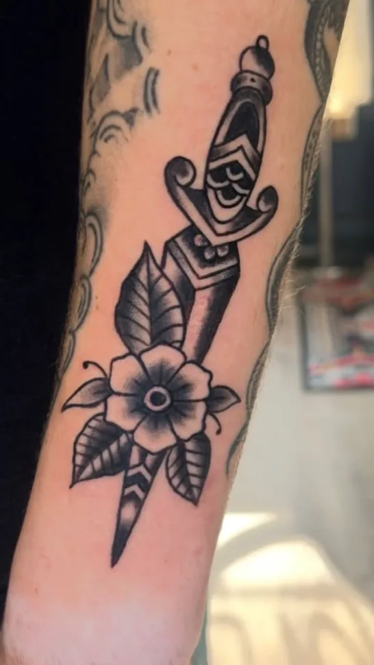 American Traditional tattoo by Dan Kurber