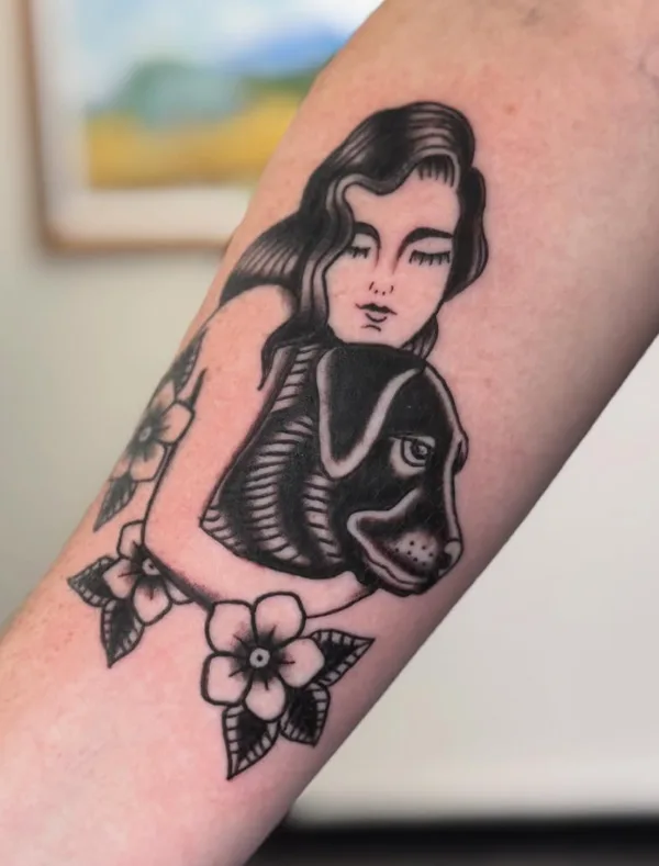 American Traditional tattoo by Dan Kurber