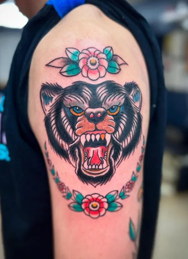 American Traditional tattoo by Dan Kurber