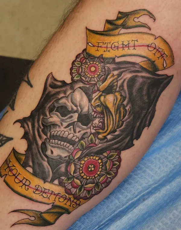 Illustrative tattoo by Joel Kendellen