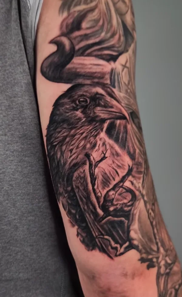 Illustrative tattoo by Joel Kendellen