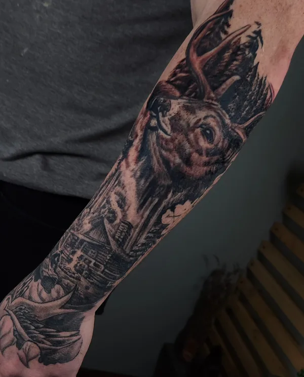 Illustrative tattoo by Joel Kendellen