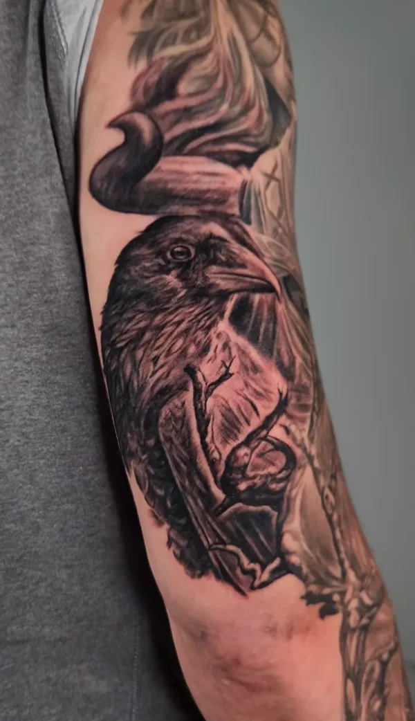 Illustrative tattoo by Joel Kendellen